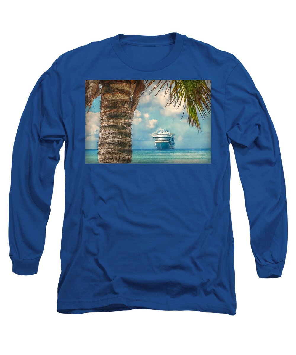 Destination Long Sleeve T-Shirt featuring the photograph Stopover in Paradise by Hanny Heim
