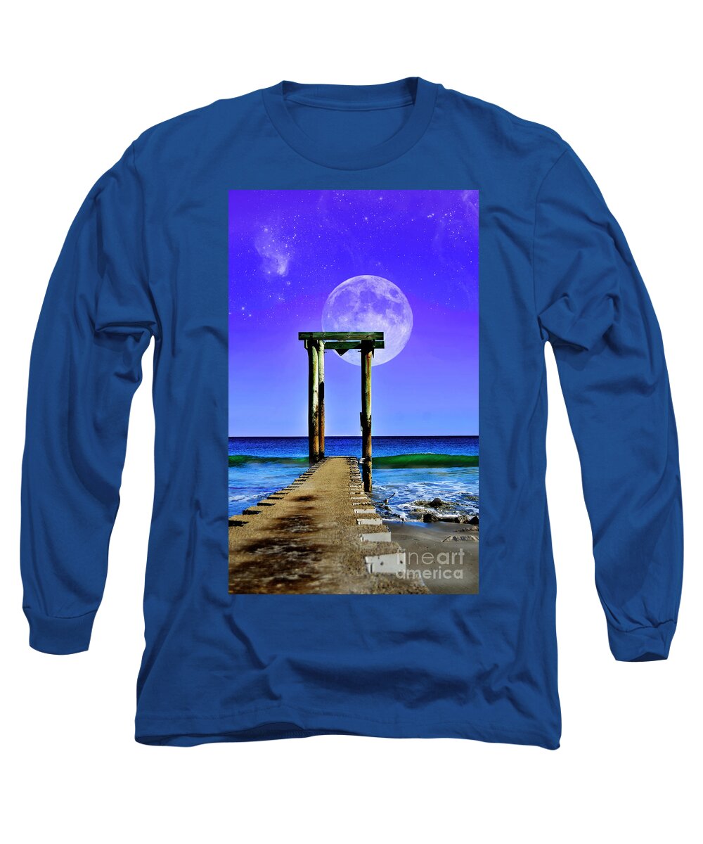 Scenic Long Sleeve T-Shirt featuring the photograph Temple Of The Atlantic by Kathy Baccari