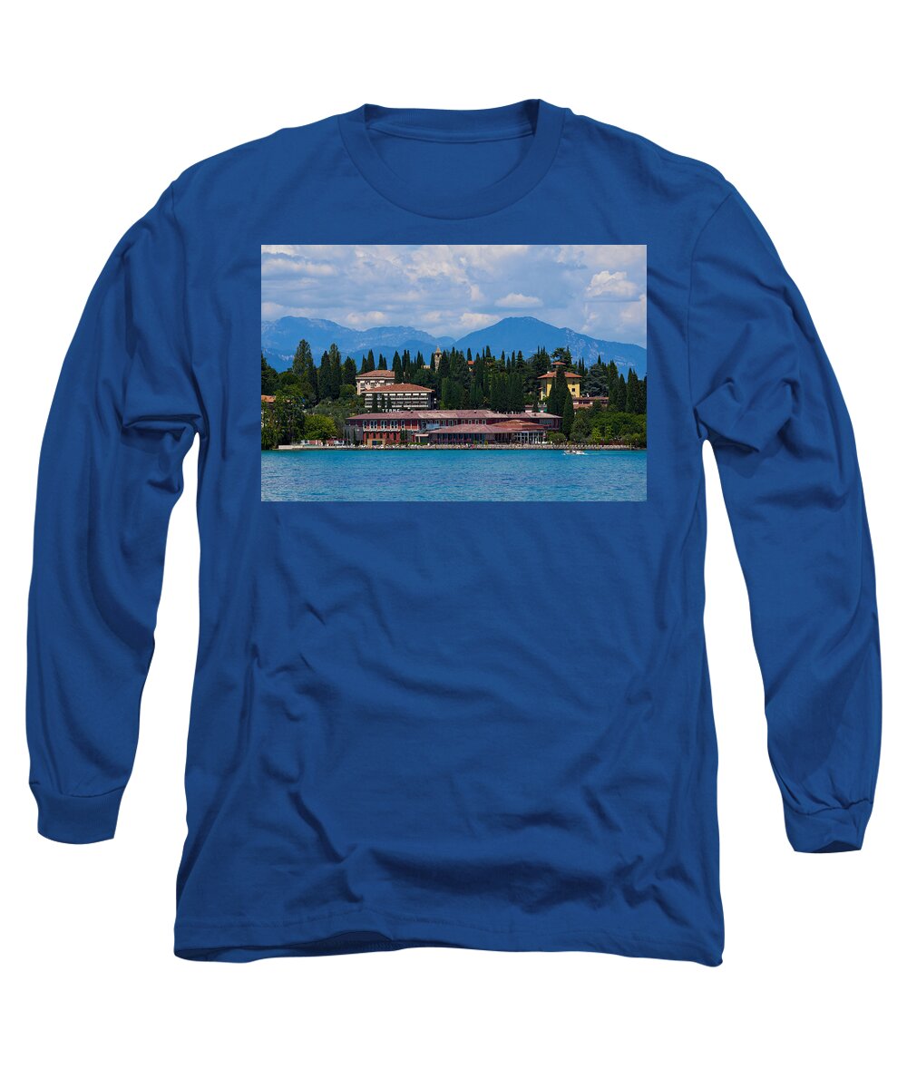 Desenzano Long Sleeve T-Shirt featuring the photograph Terme di Sirmione. Lago di Garda by Jouko Lehto