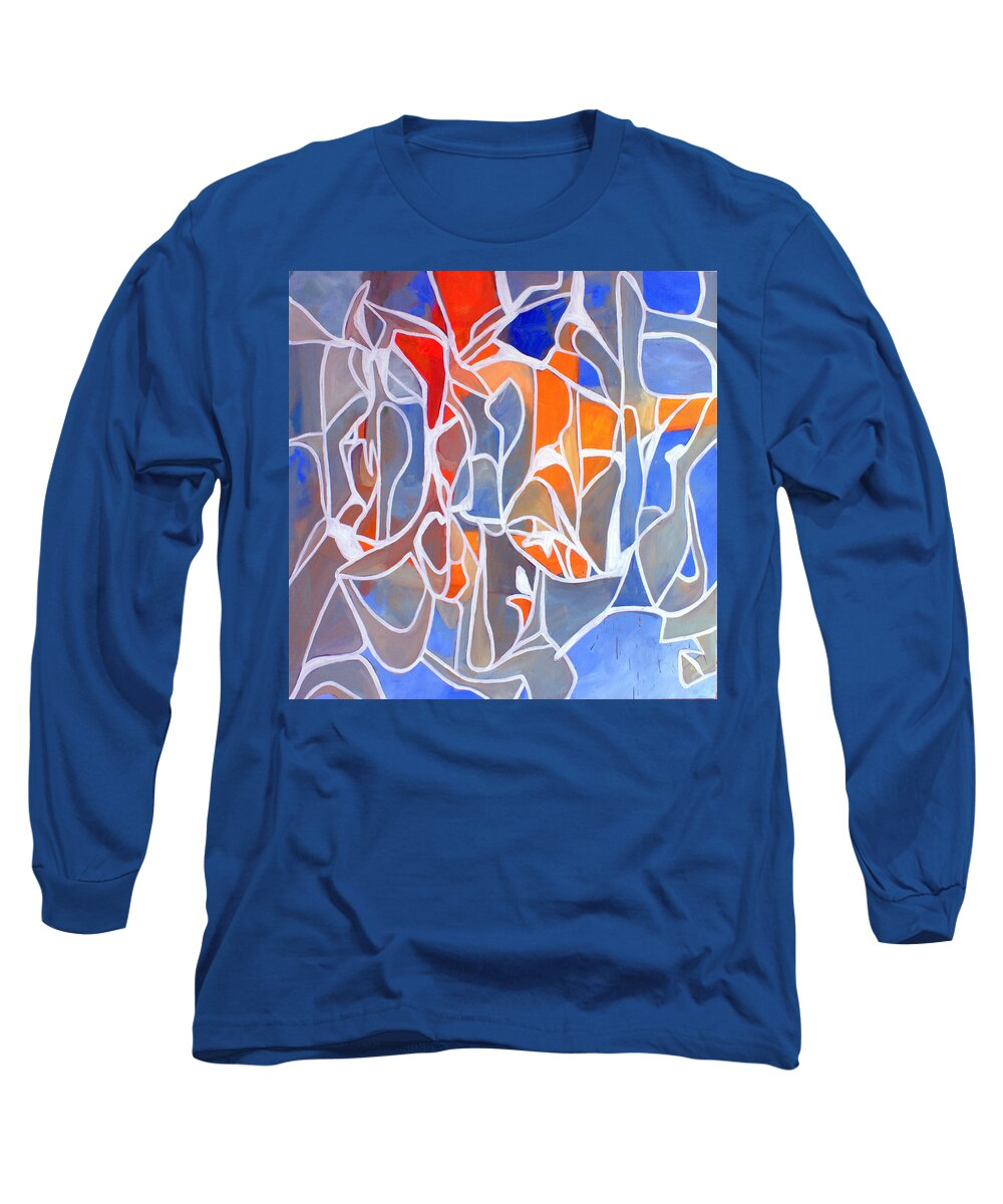 Fantasy Long Sleeve T-Shirt featuring the painting Untitled #28 by Steven Miller