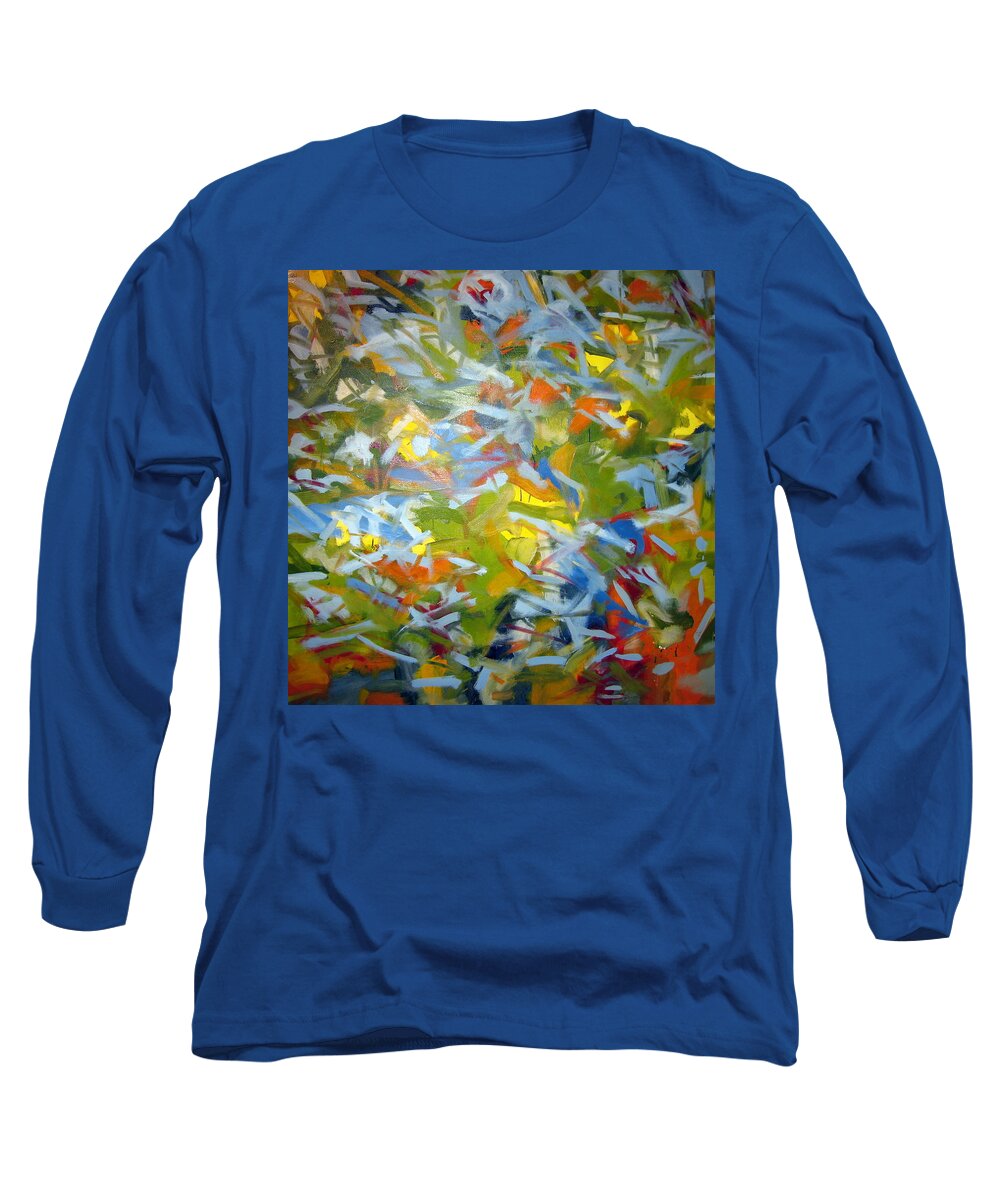 Landscape Long Sleeve T-Shirt featuring the painting Untitled #9 by Steven Miller