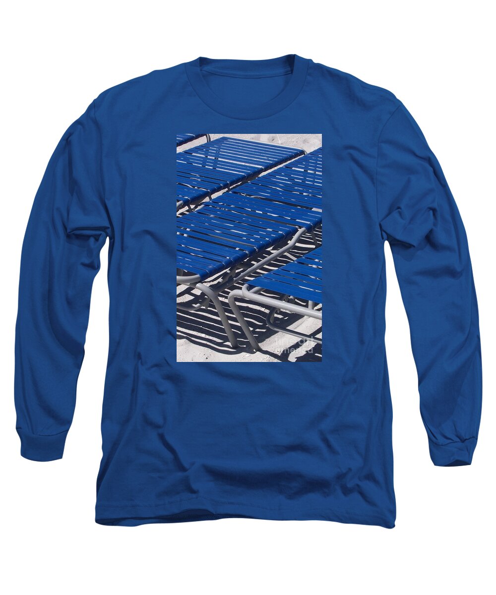 Lounge Chairs Long Sleeve T-Shirt featuring the photograph Waitng for you by David Neace CPX
