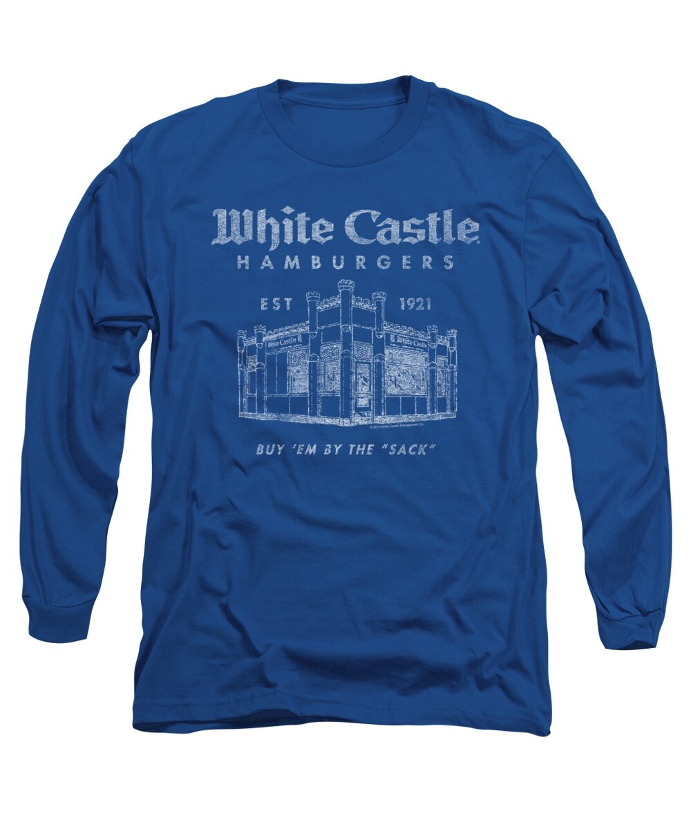 White Castle Long Sleeve T-Shirt featuring the digital art White Castle - By The Sack by Brand A