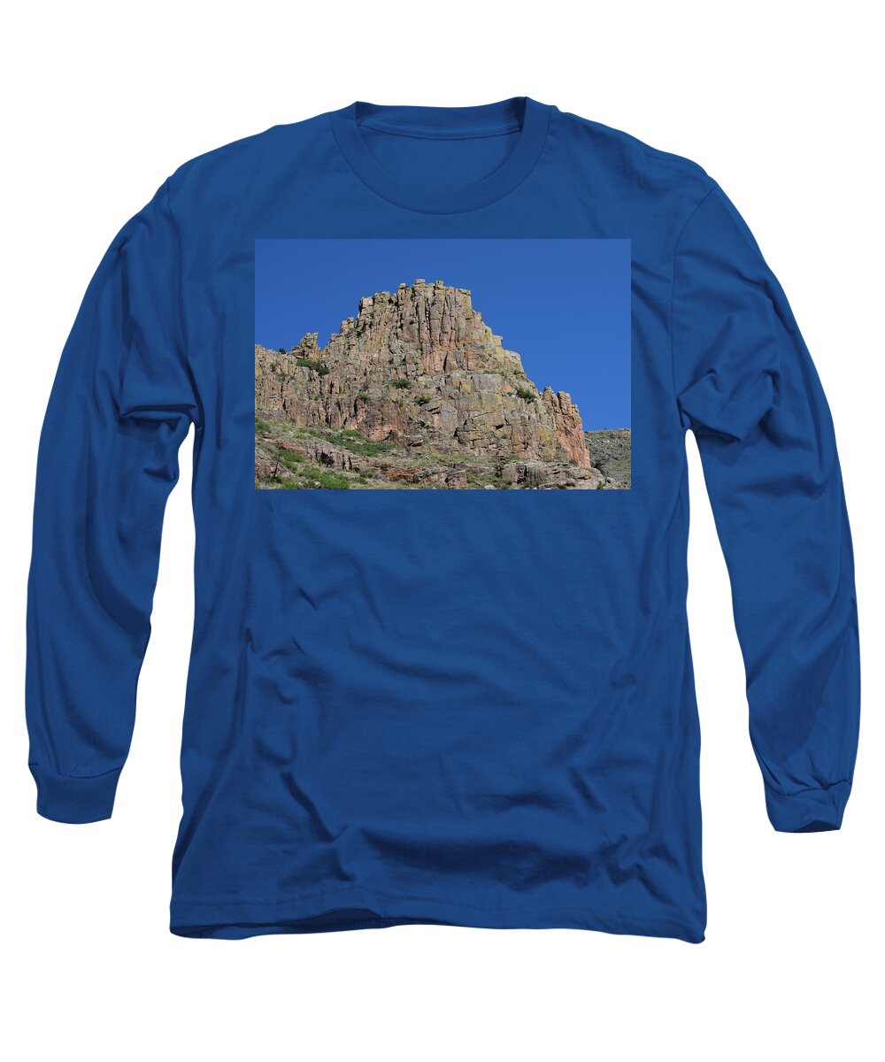 Blue Long Sleeve T-Shirt featuring the photograph Mountain Scenery Hwy 14 Co by Margarethe Binkley