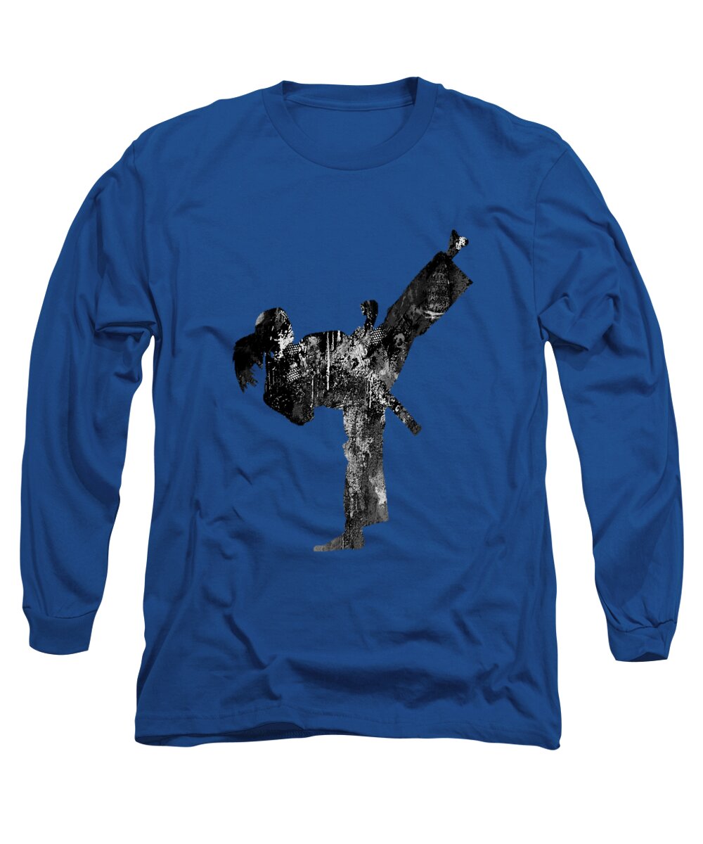 Martial Arts Long Sleeve T-Shirt featuring the mixed media Martial Arts Collection #16 by Marvin Blaine