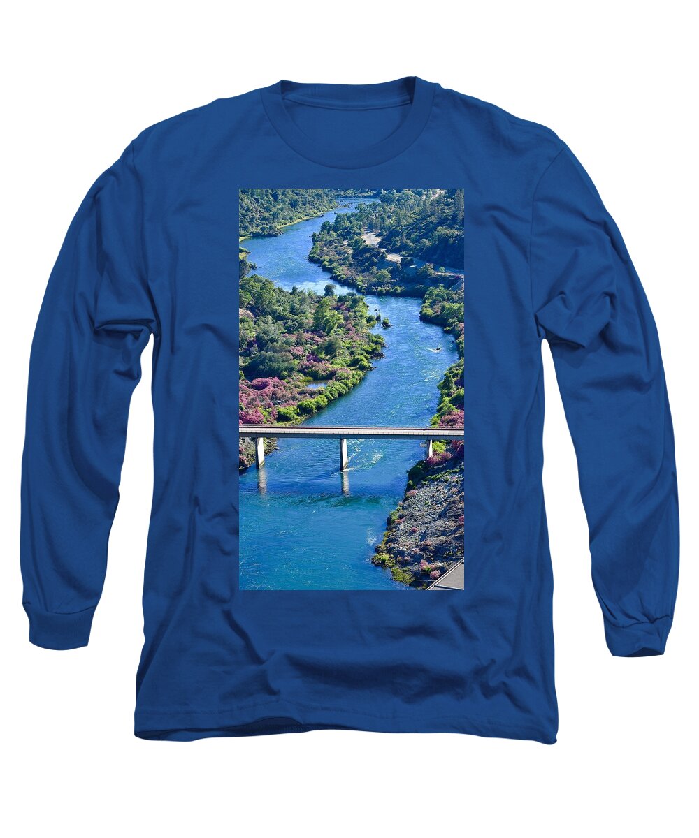 Shasta Dam Spillway Long Sleeve T-Shirt featuring the photograph Shasta Dam Spillway #3 by Maria Jansson