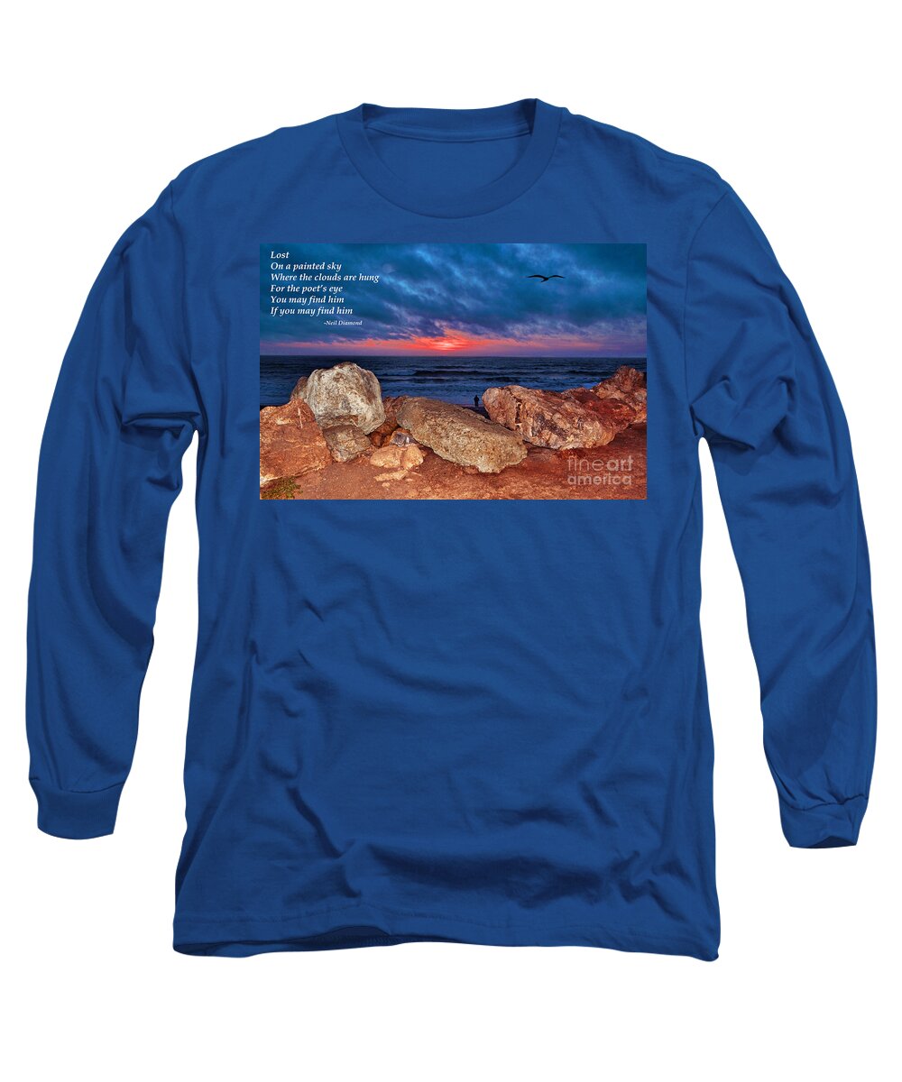 Sunset Long Sleeve T-Shirt featuring the photograph A Painted Sky For the Poet's Eye by Jim Fitzpatrick