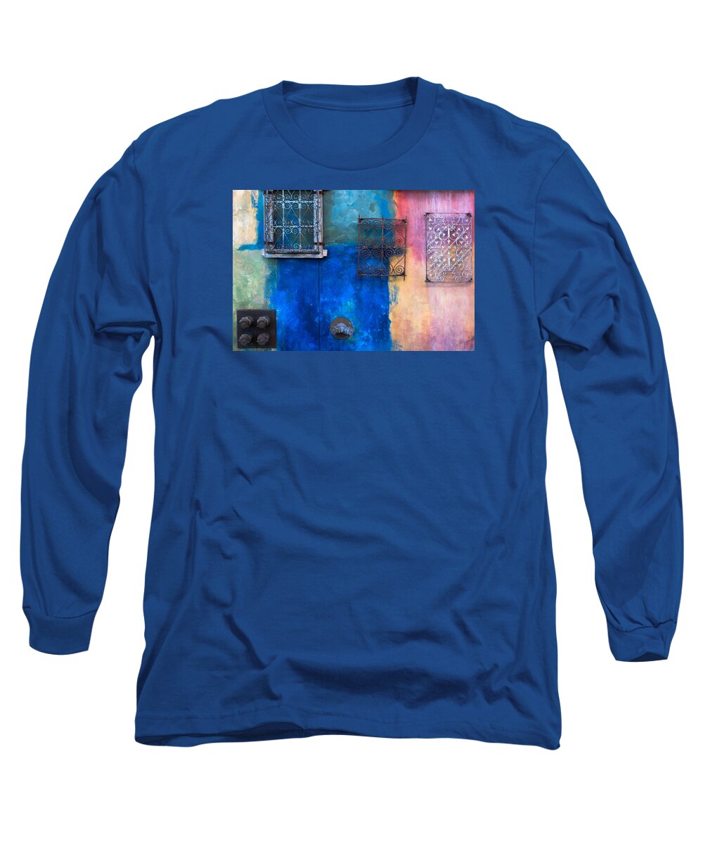Wall Long Sleeve T-Shirt featuring the photograph A Painted Wall by Catherine Lau