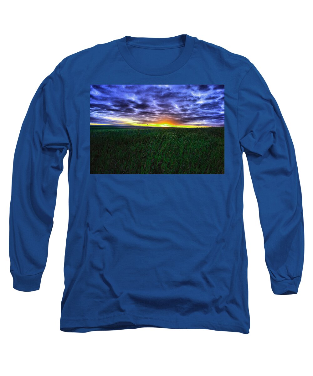 Sunrise Long Sleeve T-Shirt featuring the photograph A sacred molment by Jeff Swan