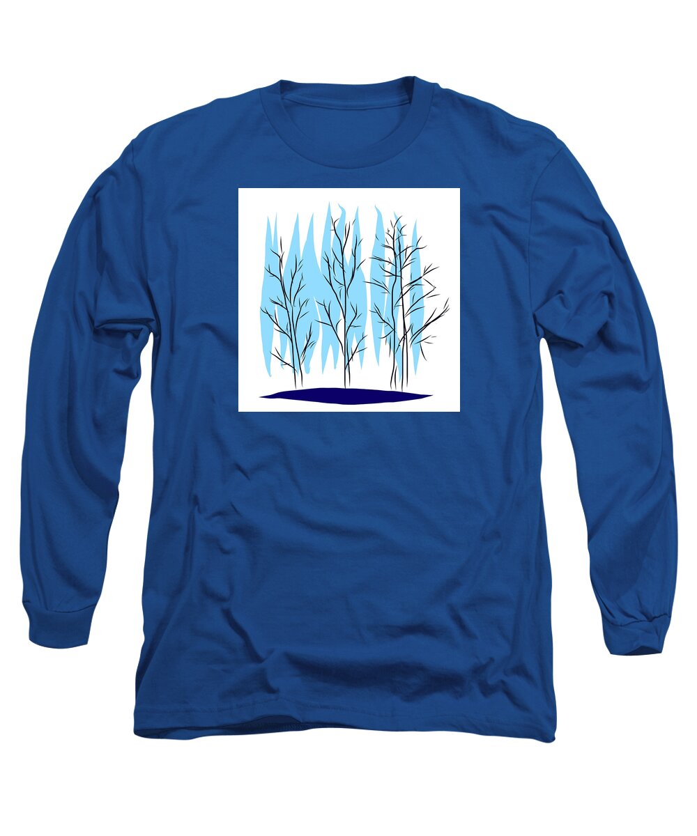 Digital Long Sleeve T-Shirt featuring the digital art April 10th 2017 - Afternoon Sky by Annekathrin Hansen