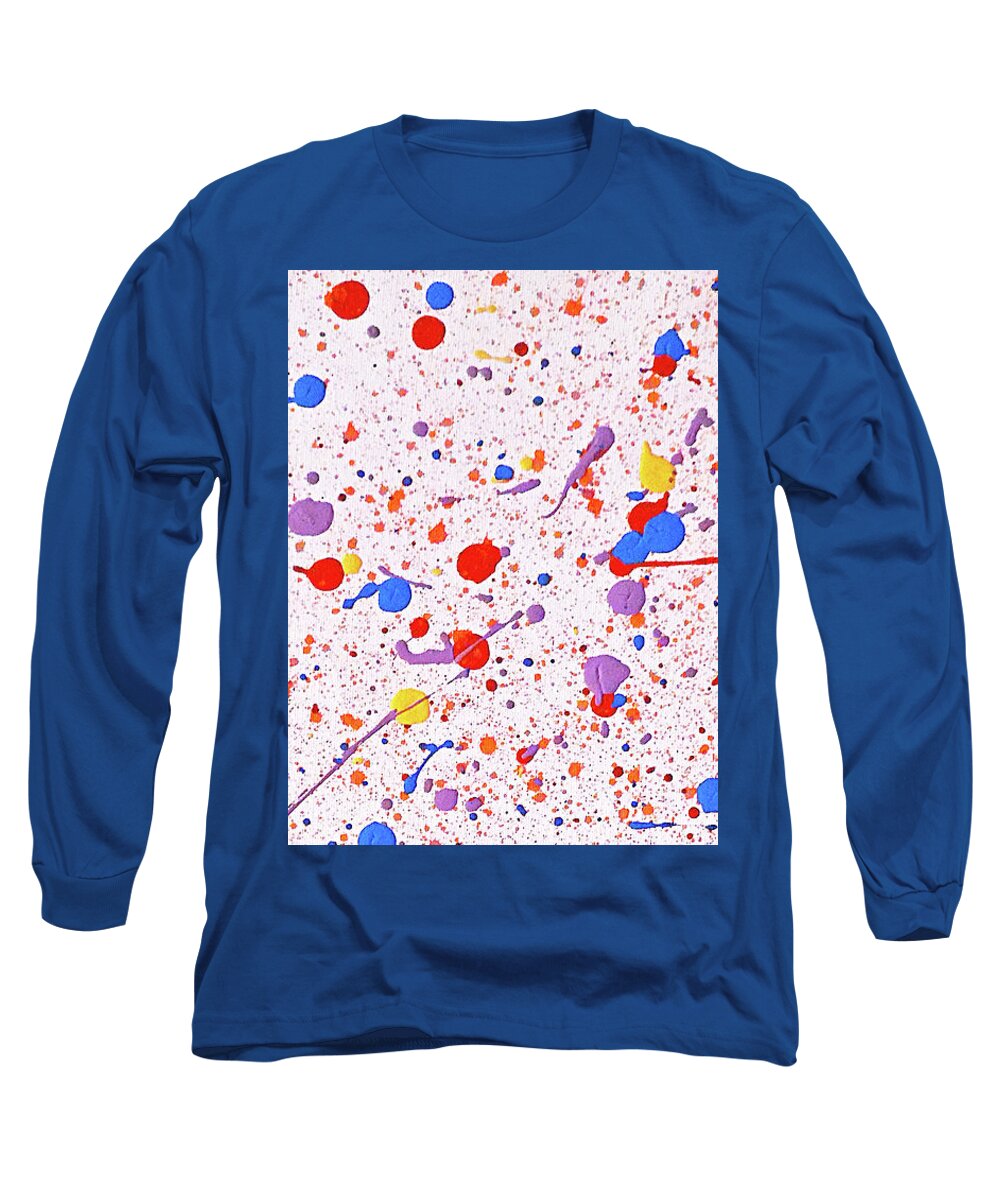 Jackson Pollock Long Sleeve T-Shirt featuring the painting Student Surpasses the Teacher by Jilian Cramb - AMothersFineArt