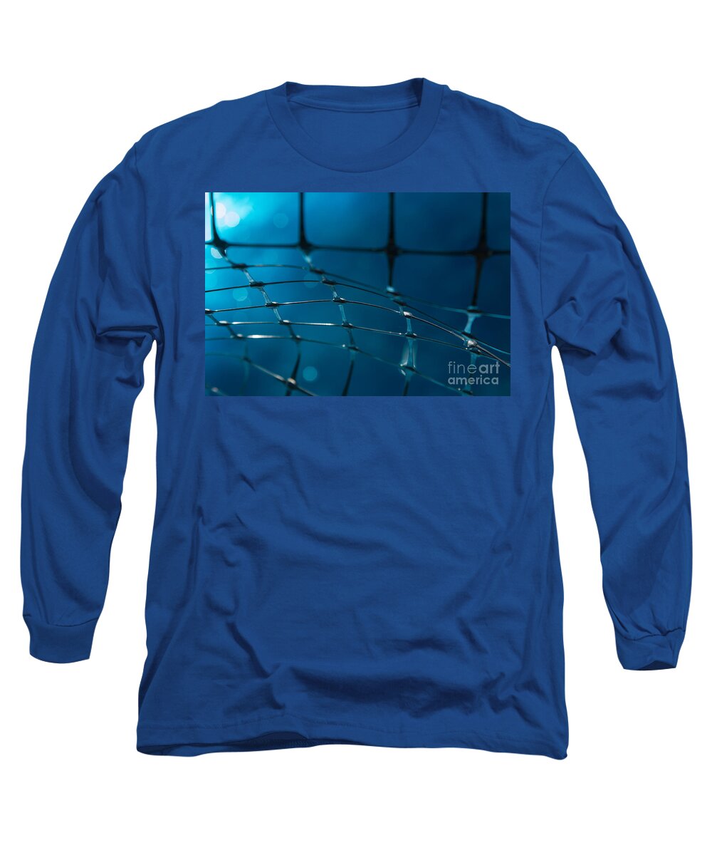 Abstracts Long Sleeve T-Shirt featuring the photograph Blue and Black by Marilyn Cornwell