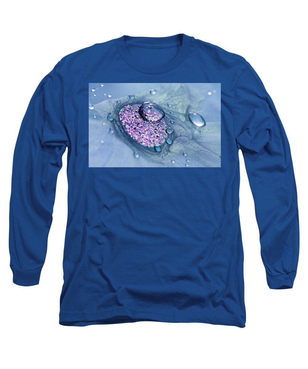 Blue And Purple Abstract Long Sleeve T-Shirt featuring the photograph Blue and Purple Abstract by Tracy Winter