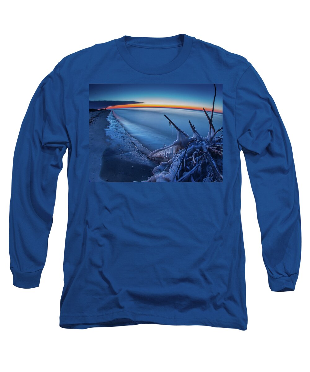 Wisconsin Long Sleeve T-Shirt featuring the photograph Blue Hour Fisheye by David Heilman