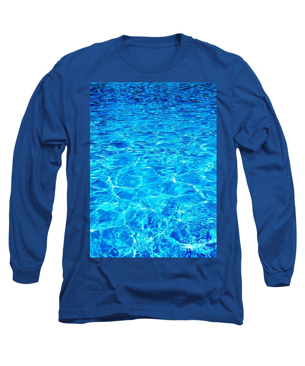 Blue Long Sleeve T-Shirt featuring the photograph Blue shadow by Ramona Matei