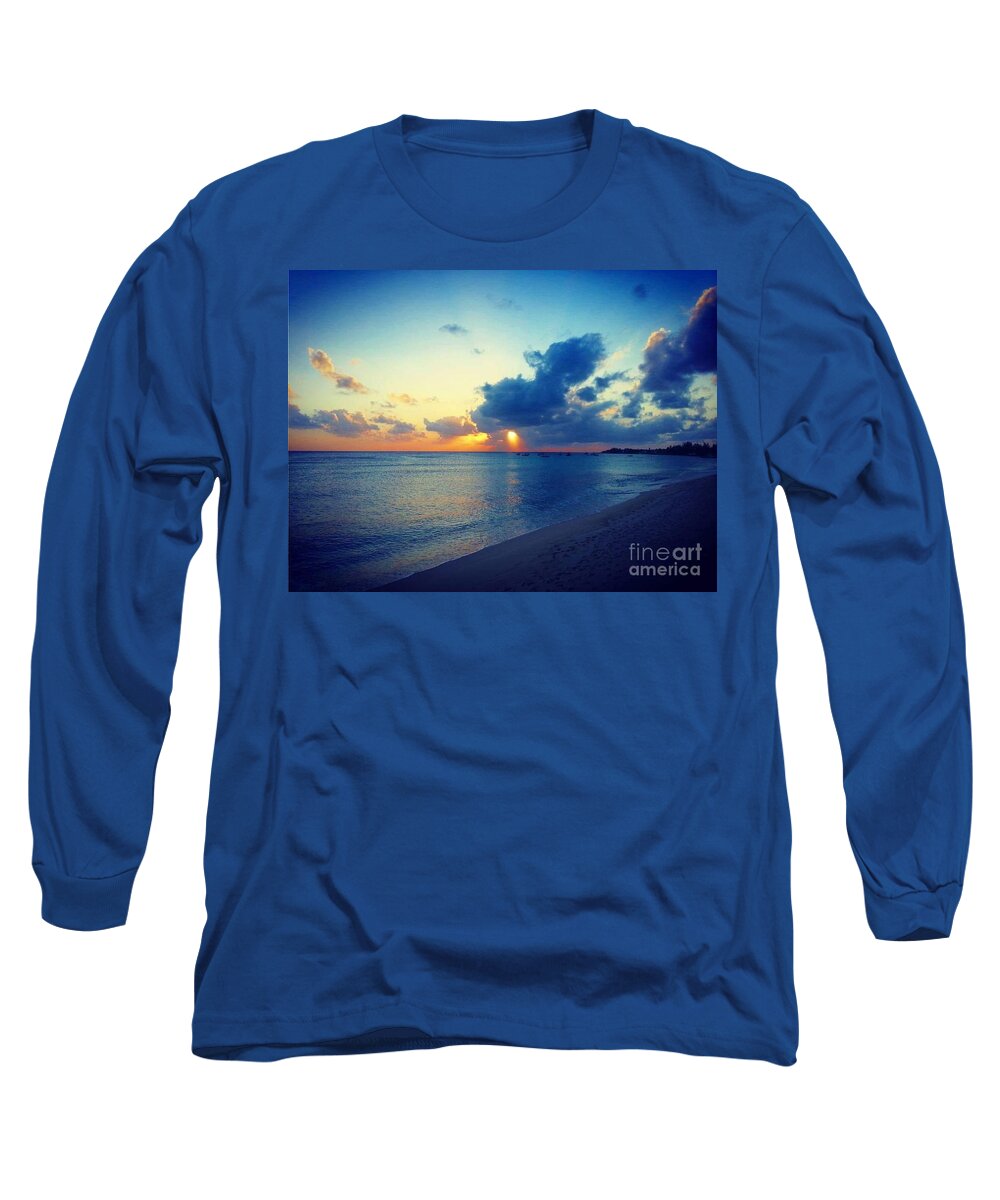 Water Long Sleeve T-Shirt featuring the photograph Boggy Sand Sunset 3 by Jerome Wilson