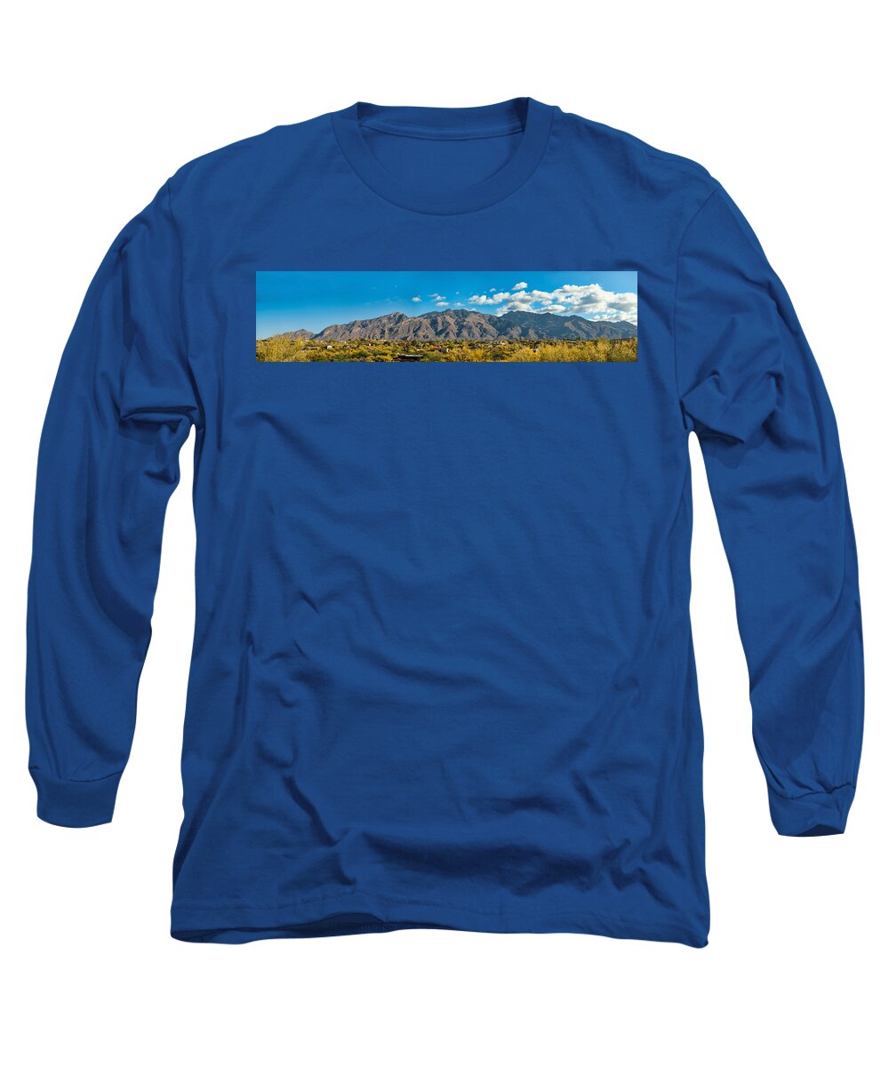 Tucson Long Sleeve T-Shirt featuring the photograph Catalina Mountain Panorama by Dan McManus