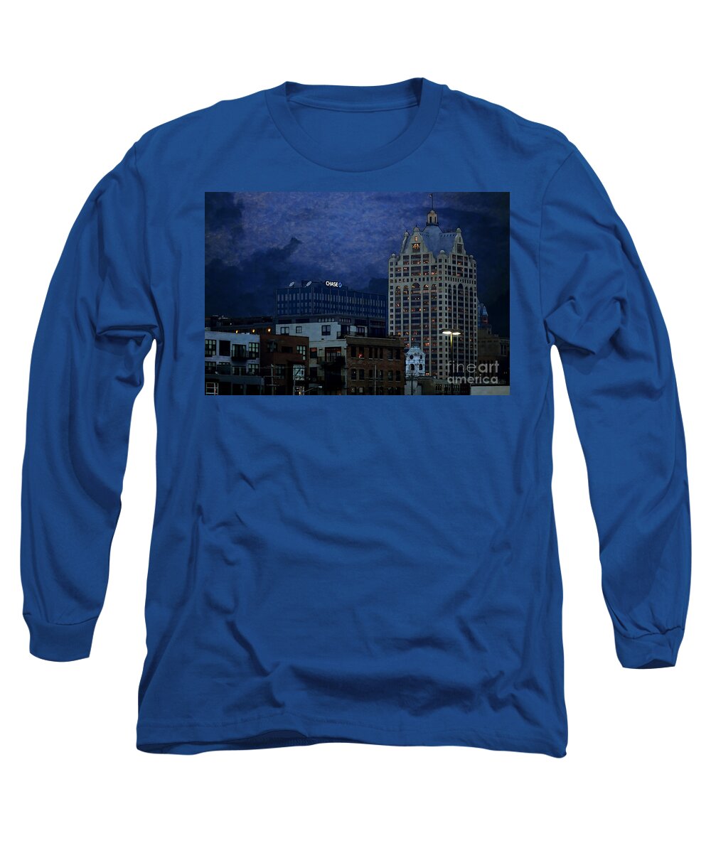Chase Long Sleeve T-Shirt featuring the digital art Chase by David Blank