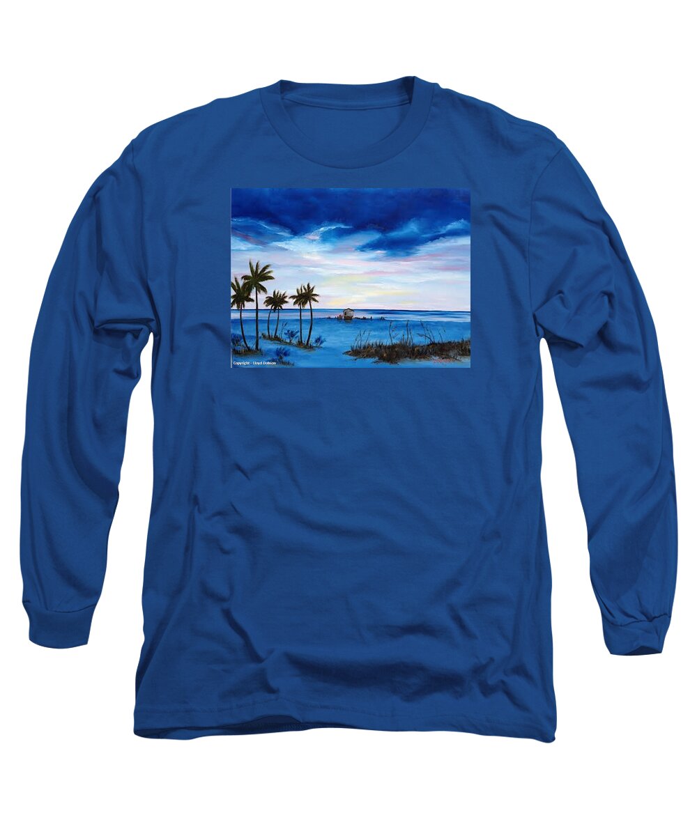 Colors On The Gulf Long Sleeve T-Shirt featuring the painting Colors On The Gulf by Lloyd Dobson