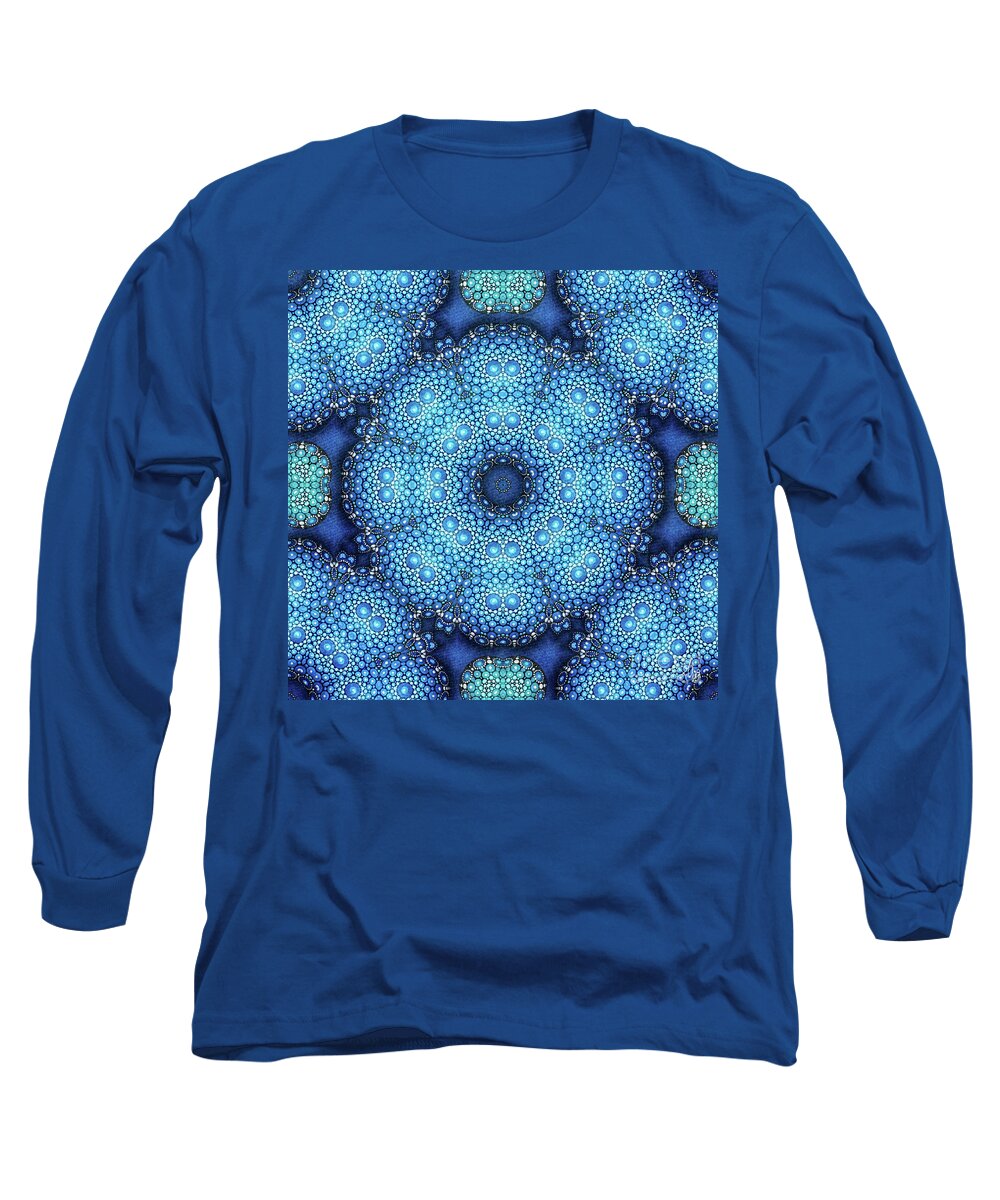 Cote D'azur Long Sleeve T-Shirt featuring the drawing Cote d'Azur by Mo T