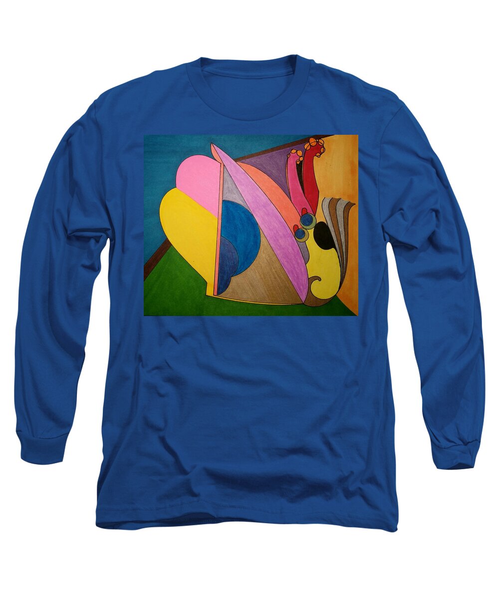 Geo - Organic Art Long Sleeve T-Shirt featuring the painting Dream 328 by S S-ray