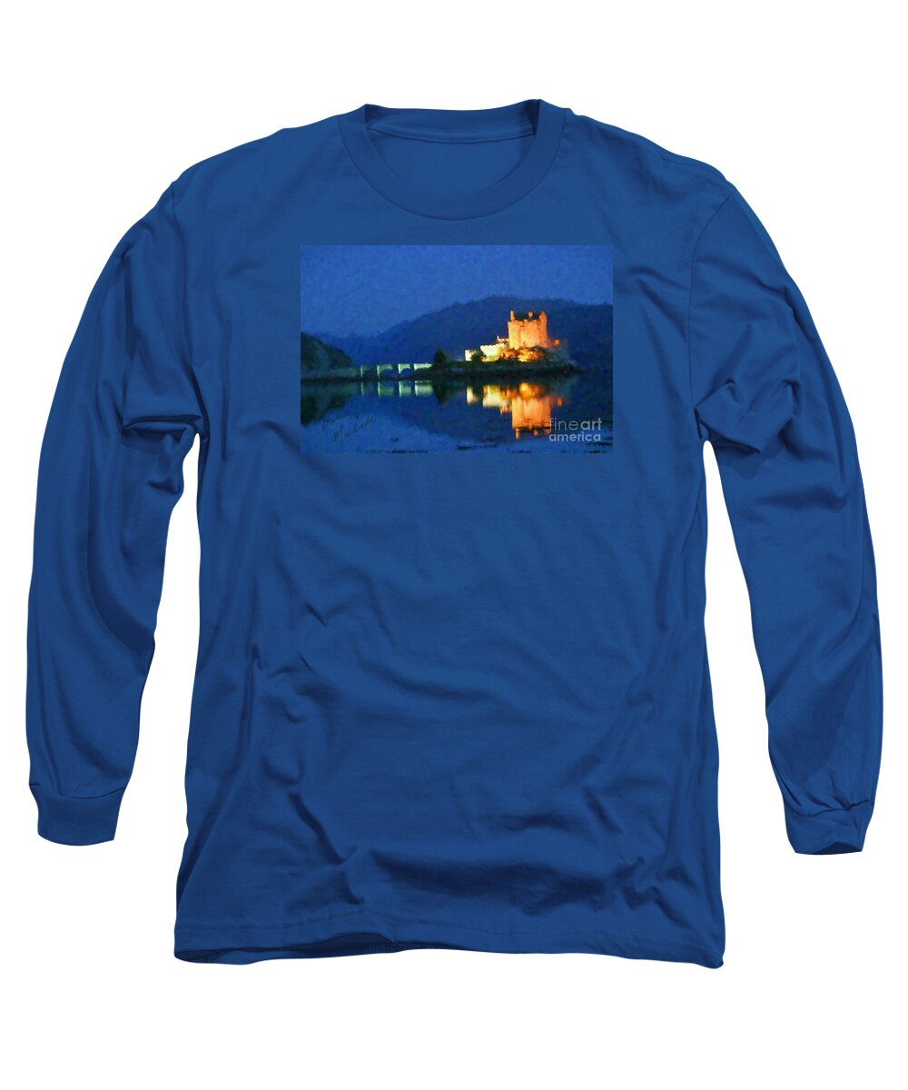 Old Long Sleeve T-Shirt featuring the photograph Eilean Donan Castle by Diane Macdonald