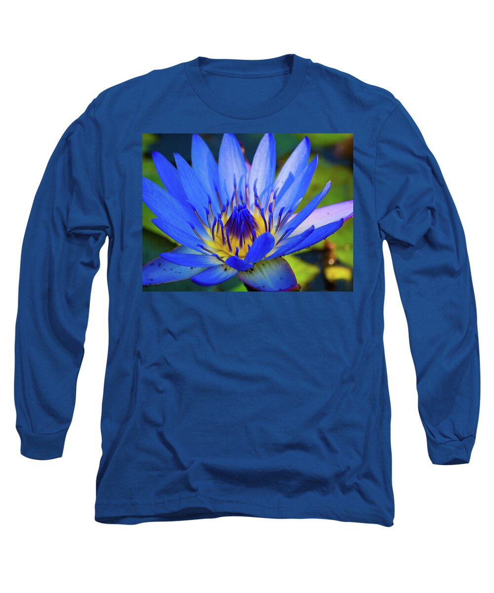 Flower Long Sleeve T-Shirt featuring the photograph Electric Lily by Steven Myers