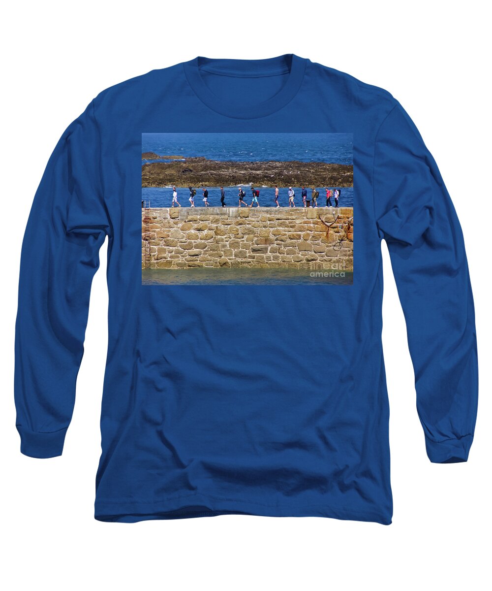 Cornwall Long Sleeve T-Shirt featuring the photograph Follow the Yellow Brick Road by Terri Waters