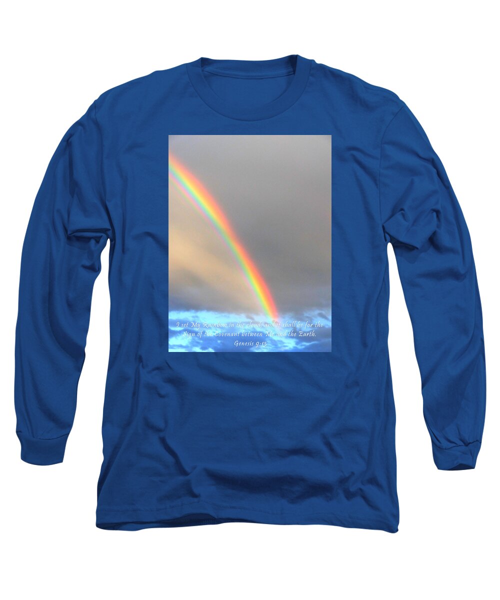 Rainbow Long Sleeve T-Shirt featuring the photograph Genesis Rainbow by Lanita Williams