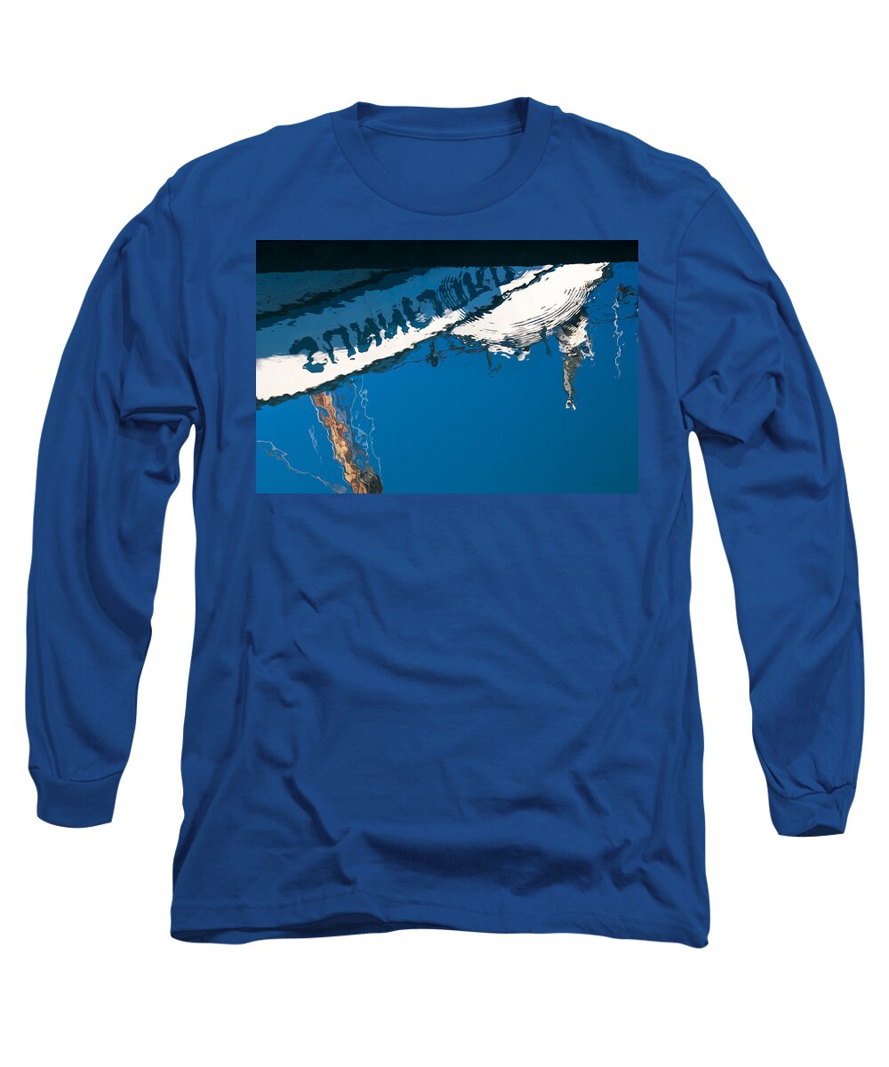 Reflection Long Sleeve T-Shirt featuring the photograph Harbor Blue by Robert Potts