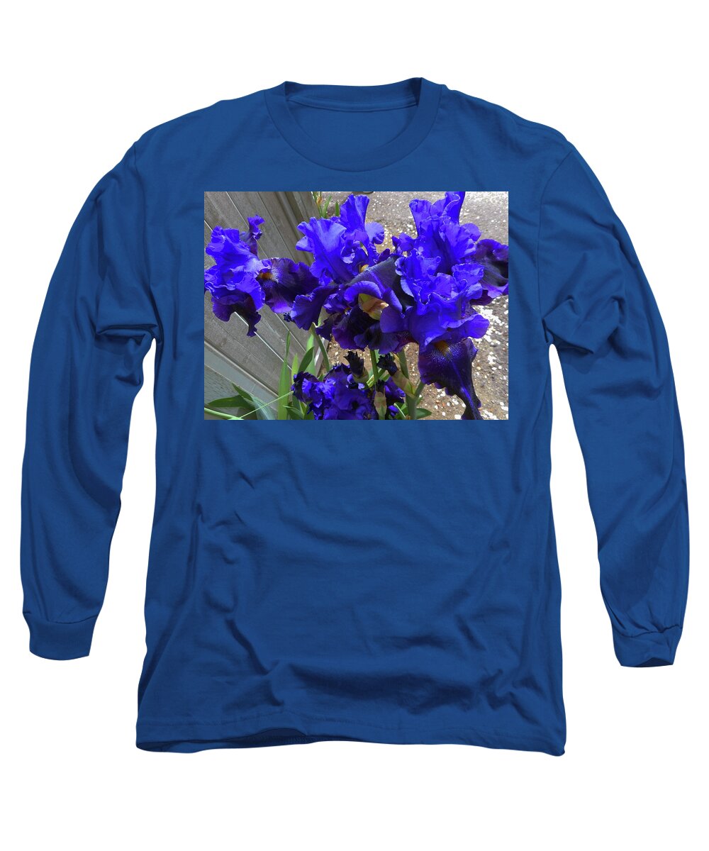 Iris Long Sleeve T-Shirt featuring the photograph Irises 26 by Ron Kandt