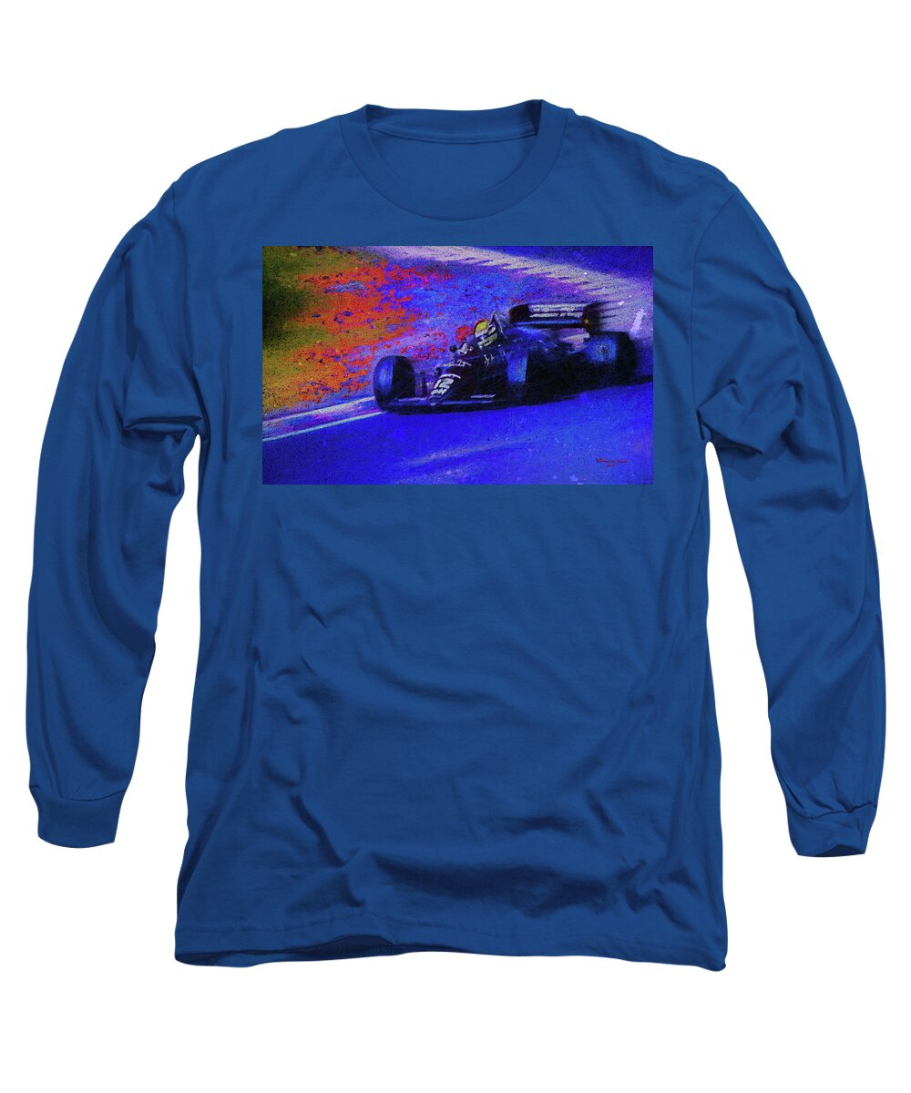 Race Long Sleeve T-Shirt featuring the mixed media John Player Special by Marvin Spates