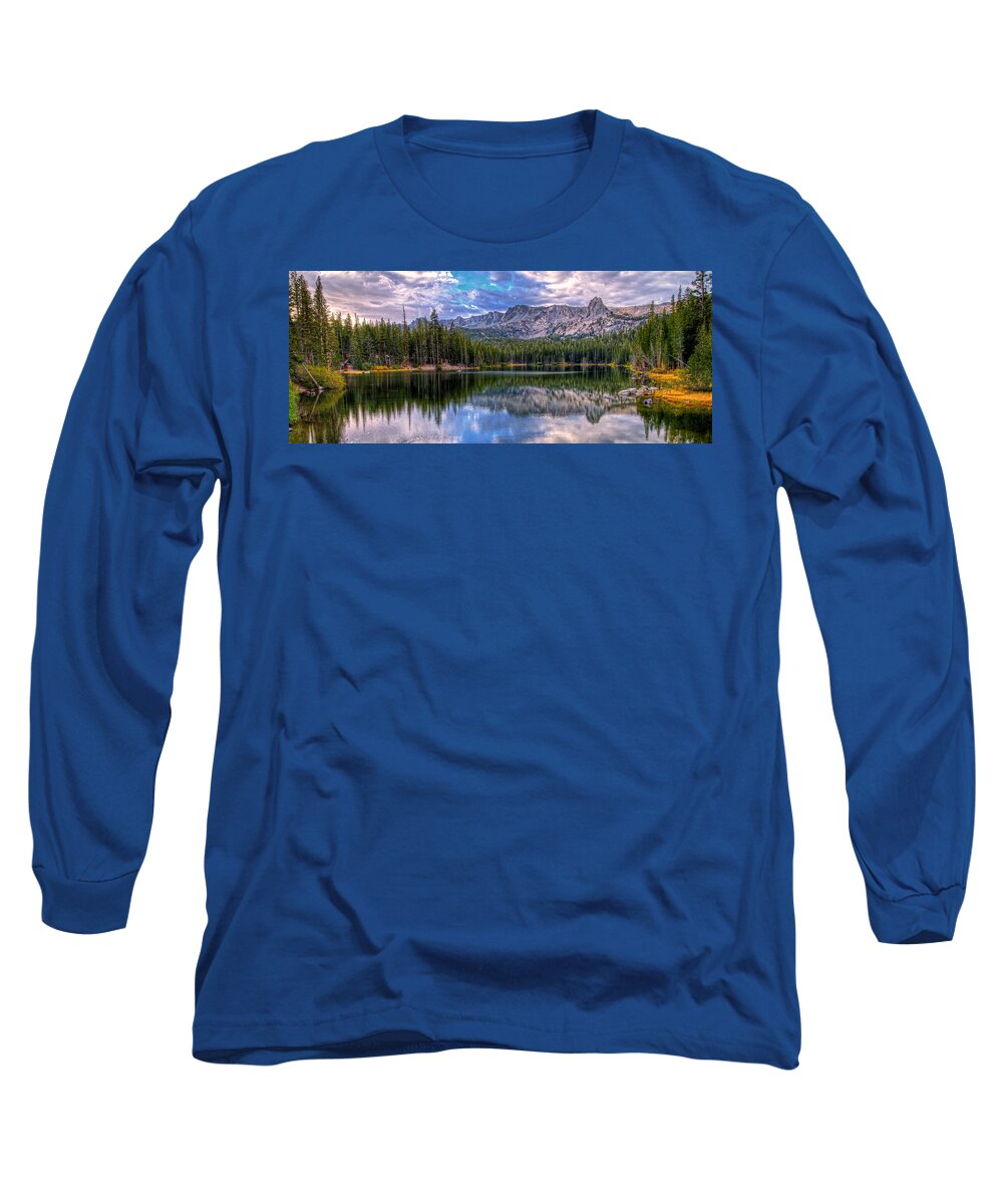 Panorama Long Sleeve T-Shirt featuring the photograph Lake Mamie Panorama by Lynn Bauer