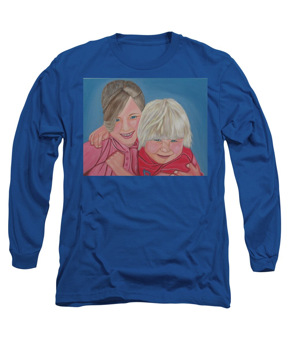  Long Sleeve T-Shirt featuring the painting Lily and Emma by Sandra Marie Adams by Sandra Marie Adams