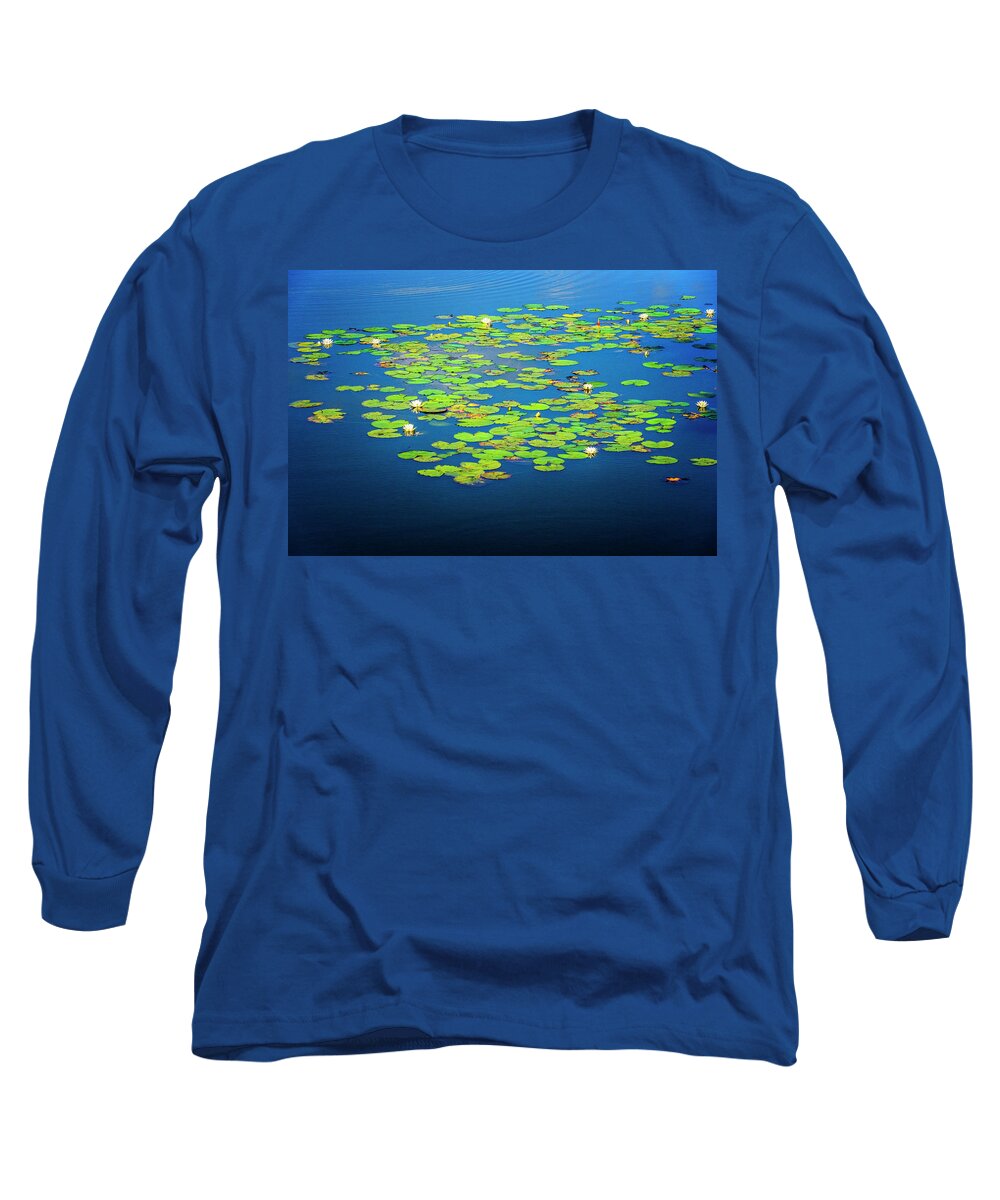 North Port Florida Long Sleeve T-Shirt featuring the photograph Lily Pads by Tom Singleton