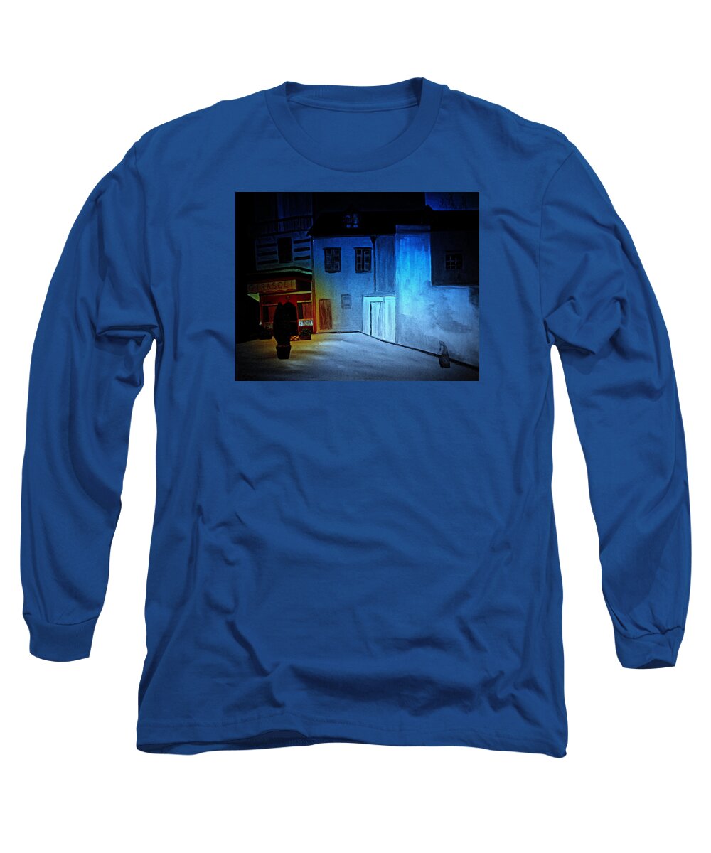Italy Long Sleeve T-Shirt featuring the painting Love in San Fele by Bill OConnor