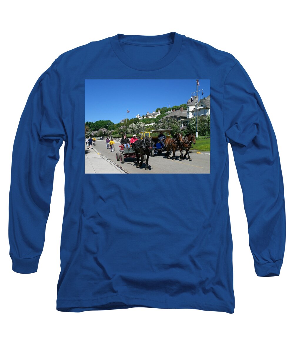 Mackinac Island Long Sleeve T-Shirt featuring the photograph Mackinac Island at Lilac Time by Keith Stokes