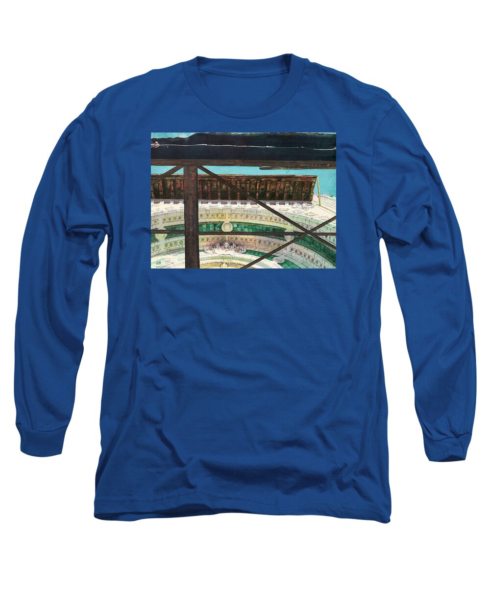 Urban Landscape Long Sleeve T-Shirt featuring the painting Marquis I by Lisa Tennant