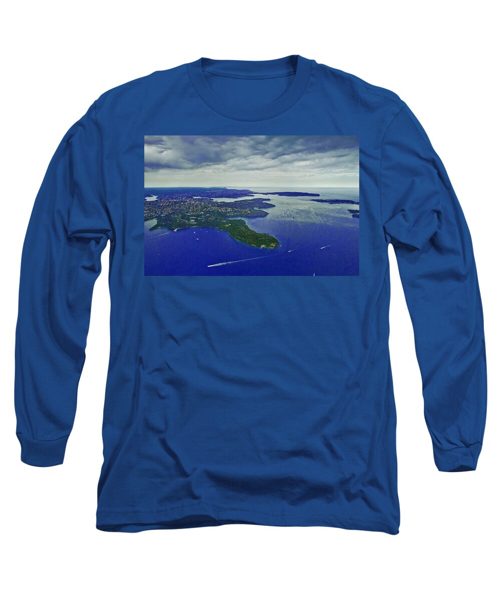 Sydney Harbour Long Sleeve T-Shirt featuring the photograph Middle Head and Sydney Harbour by Miroslava Jurcik