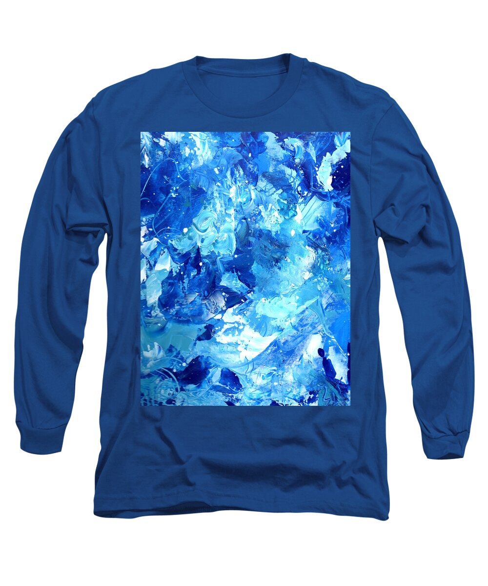 Acrylic Long Sleeve T-Shirt featuring the painting Ocean by Marcy Brennan
