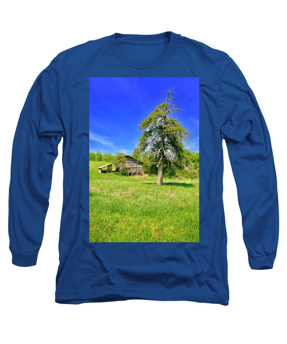 Old Barn Long Sleeve T-Shirt featuring the photograph Old Barn, Smith Mountain Lake by The James Roney Collection
