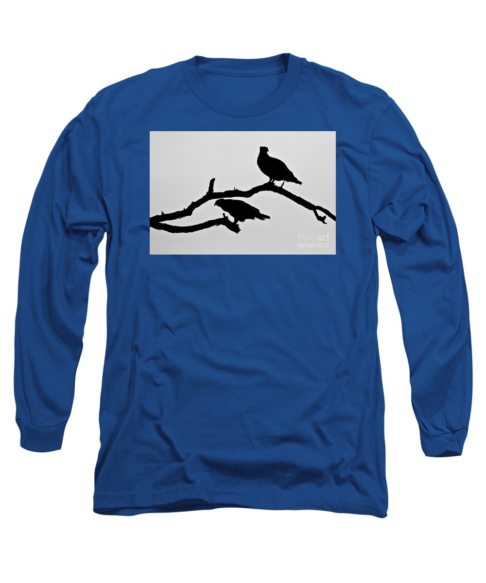 Osprey Long Sleeve T-Shirt featuring the photograph Osprey Silhouettes by Butch Lombardi