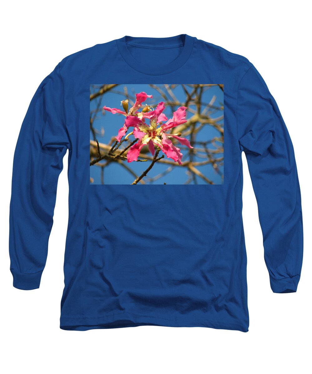 Orchid Long Sleeve T-Shirt featuring the photograph Pink Orchid Tree by Carla Parris