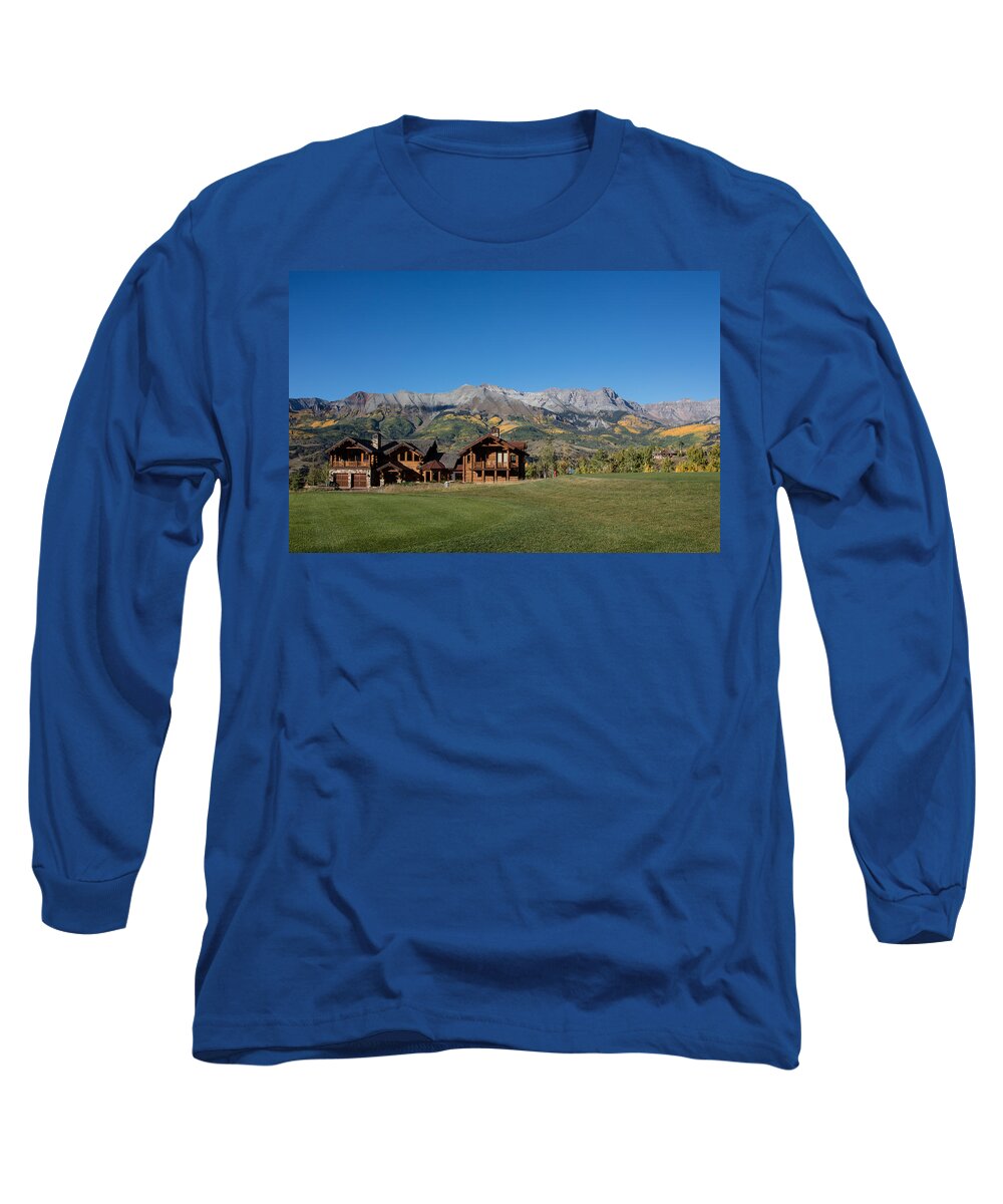 Carol M. Highsmith Long Sleeve T-Shirt featuring the photograph Residences in Mountain Village -- a planned community adjacent to Telluride by Carol M Highsmith