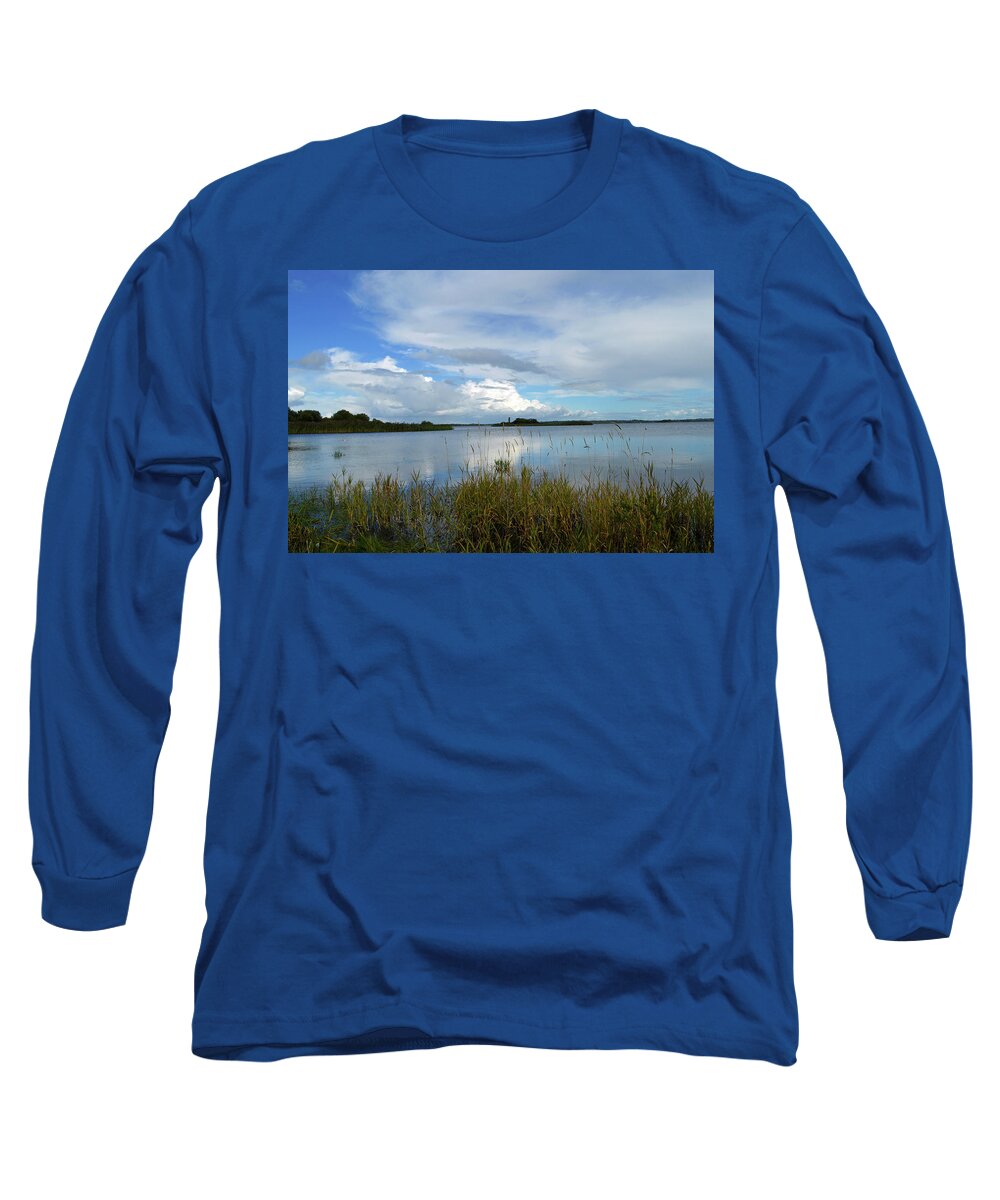 Ireland Long Sleeve T-Shirt featuring the photograph River Shannon At Hodson Bay. by Terence Davis