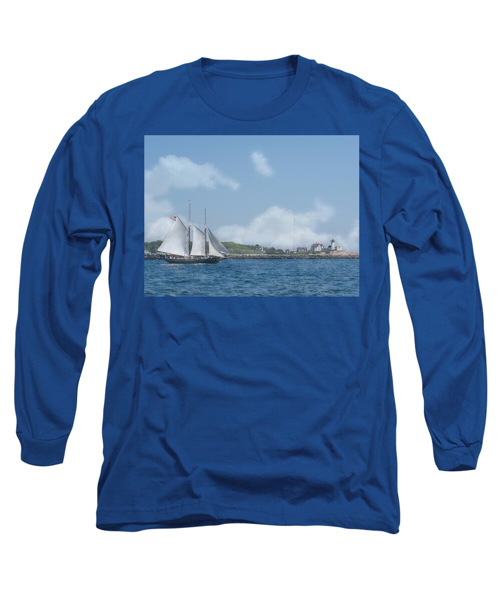 Ship Long Sleeve T-Shirt featuring the photograph Sailing Ship by ChelleAnne Paradis