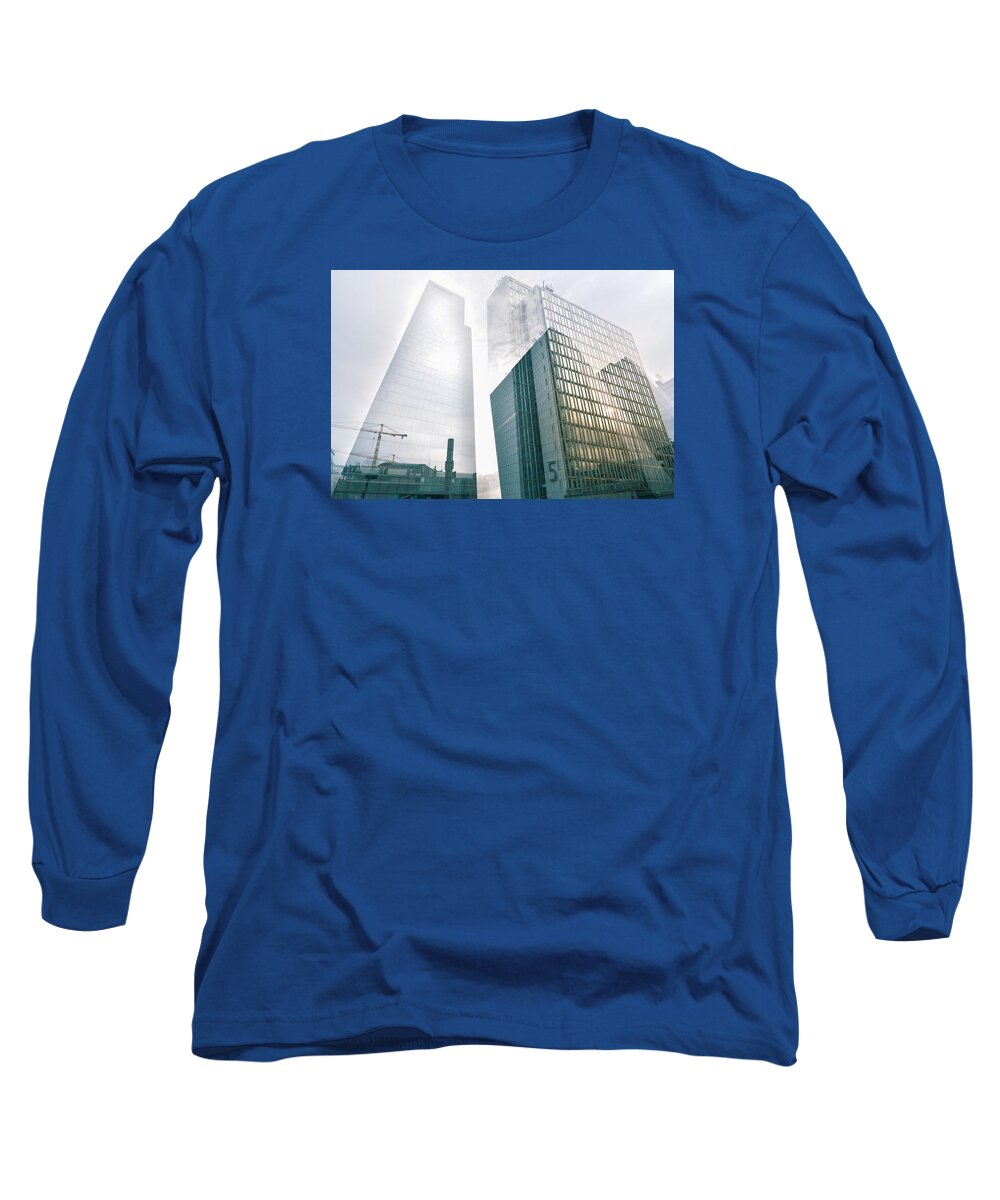 Architecture Long Sleeve T-Shirt featuring the photograph Stockholm Skyscraper NO5 by Marcus Karlsson Sall
