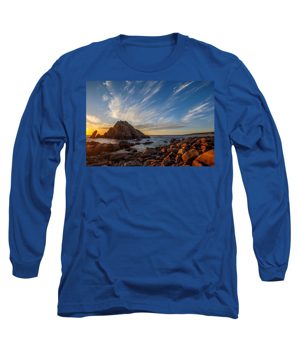 Sunset Long Sleeve T-Shirt featuring the photograph Sugarloaf Rock by Robert Caddy