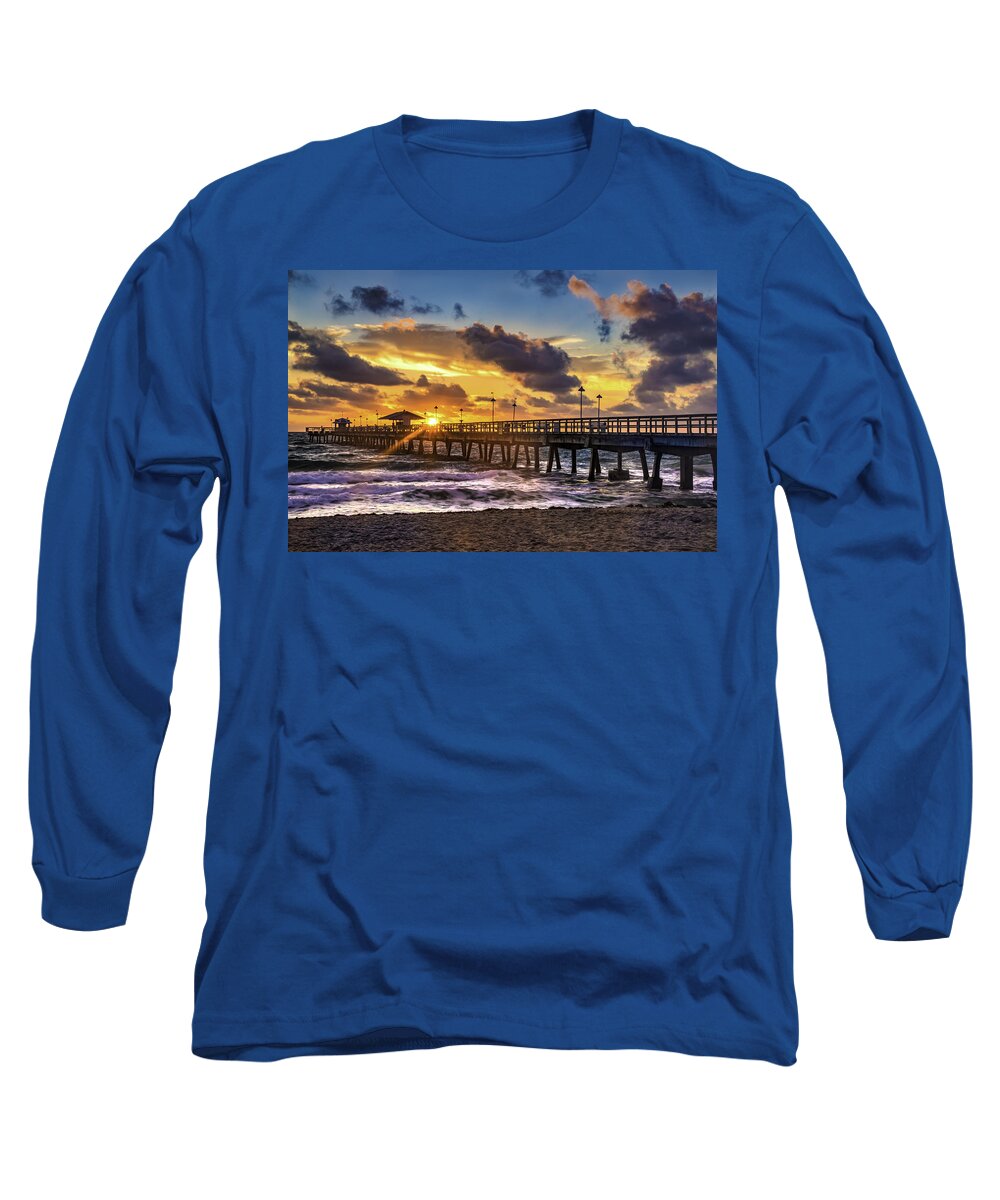 Florida Long Sleeve T-Shirt featuring the photograph Sunrise Lauderdale By The Sea by Roberta Kayne