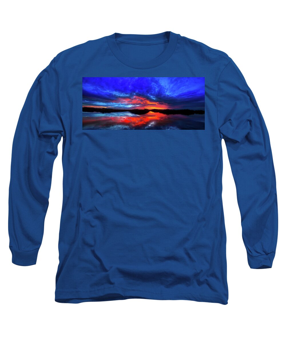 Sunset Long Sleeve T-Shirt featuring the photograph Sunset Reflections by Mark Andrew Thomas